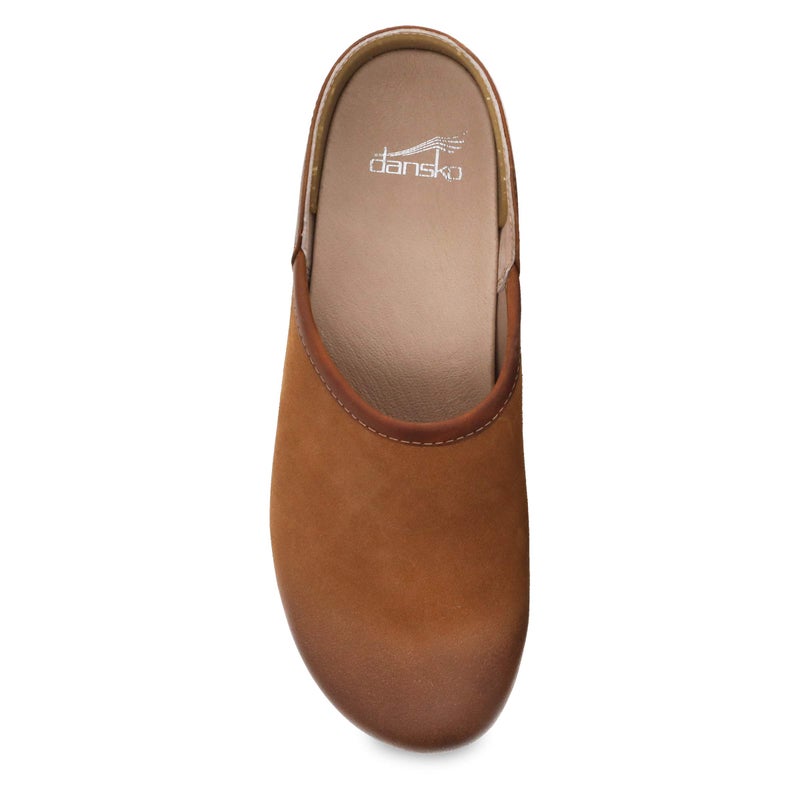 Dansko Brenna Tan Slip On Clogs for Women â€“ Memory Foam and Arch Support for All -Day Comfort and Support â€“ Lightweight EVA Oustole for Long-Lasting Wear Tan Burnished Suede 11.5-12 M US - Image 2